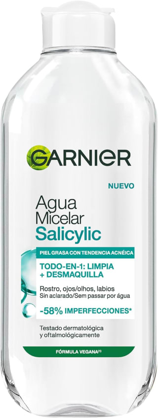 Garnier agua micelar Salicylic 400ml por 4,20€
