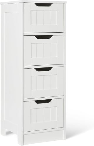 Amazon Basics Gabinete de Almacenamiento para Baño con 4 Cajones por 35,89€ en Amazon