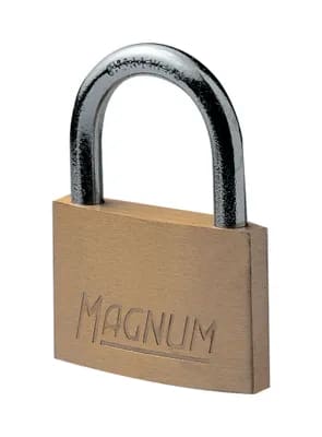 Cadenas à clés largeur 40 mm en laiton MAGNUM pour 1€ chez L'Entrepôt du Bricolage