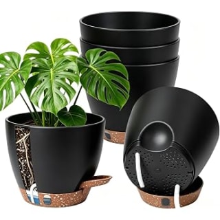 Bamworld lot de 6 pots auto-arrosants (12,7–20,3 cm) pour 23,74€ chez Amazon