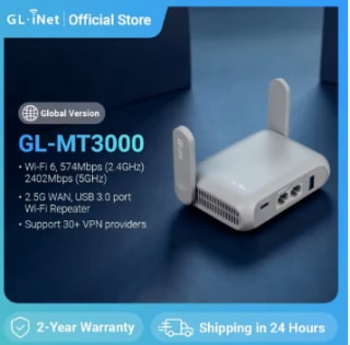 GL.iNet GL-MT3000 (Beryl AX) Draagbare WLAN-router voor €77,69 dmv code bij Aliexpres
