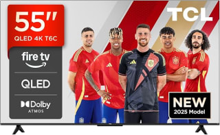 TCL 55T6C 55” QLED 4K HDR TV, Fire TV Smart TV with Dolby Vision & Atmos por 352,10€