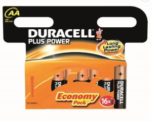 Lot de 16 piles Duracell AA Plus à 16,99€