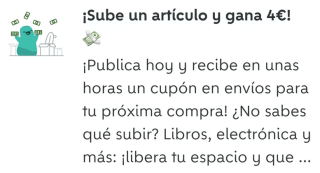 Gana 4€ por publicar un anuncio en Wallapop (cuentas seleccionadas)