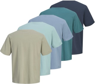 JACK&JONES JJELOGO 5-pack T-shirts (maat S) voor €18 bij Bol
