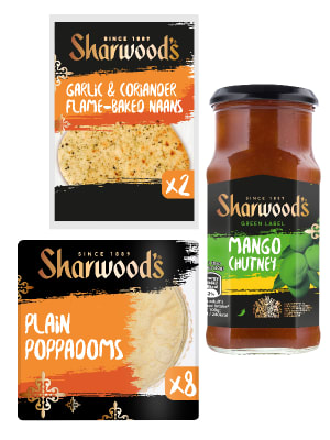 4 x Sharwood's Madras Curry Sauce, 420g Jar (£3.30 max S&S - 82p Each)