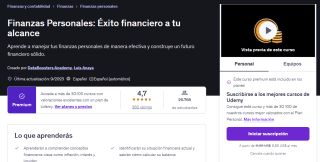 Curso Gratis Finanzas Personales: Éxito Financiero a tu Alcance Certificado | Udemy