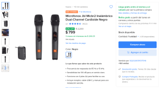 Micrófono JBL Micbr2 por $799 | Mercado Libre