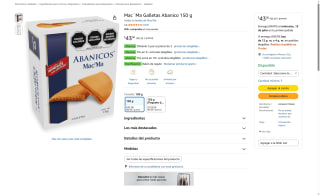 Mac´Ma Galletas Abanico 150g por $29 | Amazon