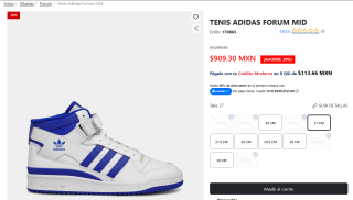 Tenis Adidas Forum Mid por $909 | Moderna Street