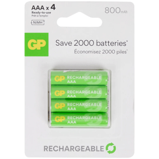 GP oplaadbare batterijen AAA of AA 4 stuks vanaf €2,88 bij de Action