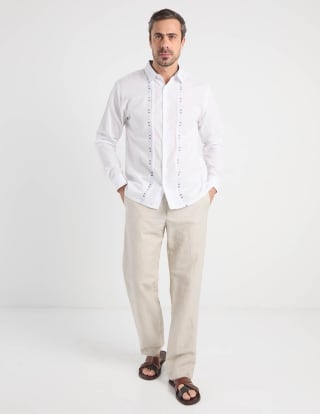 Gianfranco Dunna Guayabera manga larga por $454.30 en Suburbia