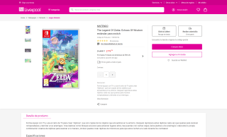 The Legend Of Zelda: Echoes Of Wisdom por $779 | Oferta Liverpool