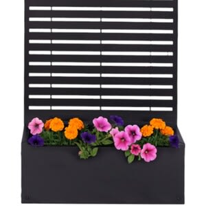 Slatted Planter with Trellis - Black - £24.99 (Free Click & Collect)