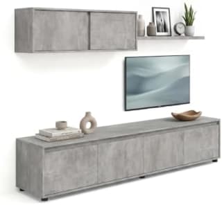 duehome Conjunto Arlet mueble de TV 200 cm por 139,99€ en Amazon