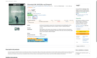 Chernobyl 4K Blu-ray por $441 | Oferta Amazon