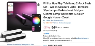 PHILIPS HUE Play Zwart - Duo Pack voor €96,50 bij Amazon