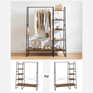 VASAGLE Kledingrek 5 niveaus voor € 36,99 bij Songmics