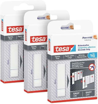 tesa Powerstrips Behang en Pleisterwerk (3 x 6) voor €4,99 bij Amazon