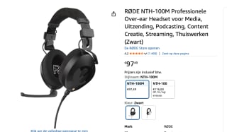 Røde NTH-100 Headset voor €97,49 bij Amazon