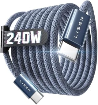 LISEN 240W Cable USB C 2M por $83 en Amazon