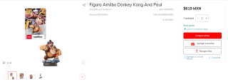 Figura Amiibo Donkey Kong And Paul por $619 | Sanborns
