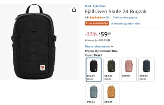 Fjällräven Skule 24 - Toerski rugzak voor €59,95 bij Amazon