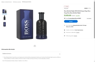 Perfume Hugo Boss Bottled Night por $905 | Oferta Walmart