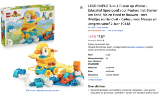 LEGO DUPLO 3-in-1 Dieren op Wielen voor €15,99 bij Amazon