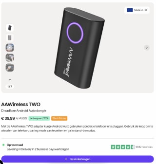 AAWireless TWO voor 39,99 euro