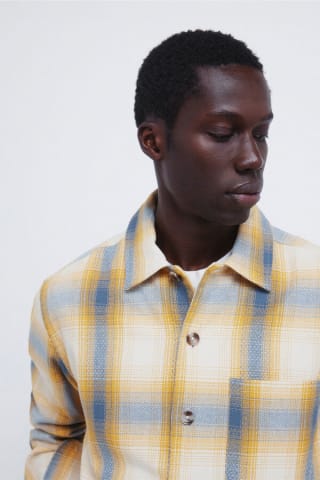 Sobrecamisa Springfield Cuadros Overshirt Amarilla por 9,99€