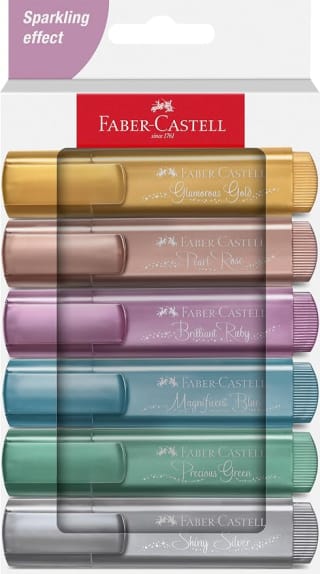 FABER-CASTELL set de rotuladores metalizados (6 rotuladores) por 5,96€ en Amazon
