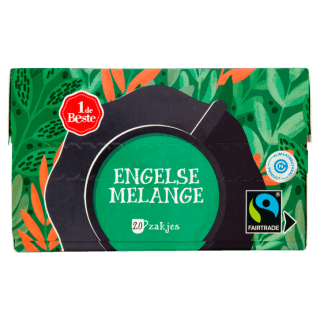 1 de Beste Zwarte thee Engelse Melange (20 zakjes) voor €0,22 bij Dirk