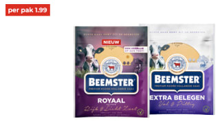 Beemster kaasplakken Alle pakken van 125 - 150 gram voor €1,99 bij Hoogvliet
