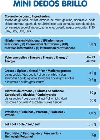 Vidal Golosinas Mini Dedos (1 kg) por 4,90€ en Amazon