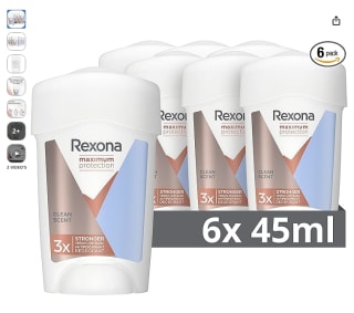 Rexona Women Maximum 6 stuks van 45ml voor 19,98 euro