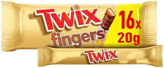 Twix Caramel & Milk Chocolate Fingers Biscuit Snack Bars Large Multipack 16x20g (£2.5