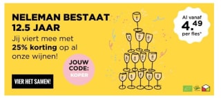 25% korting op bijna alle wijnen bij Neleman