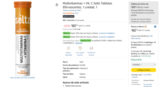 Multivitaminas + Vit. C Seltz 1 Tableta por $80 | Oferta Amazon