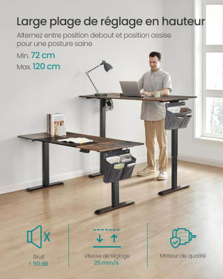 Bureau assis debout SONGMICS 140 x 60 cm pour 139,99€