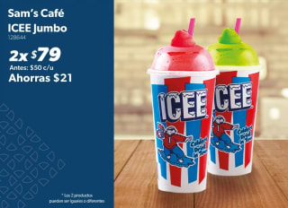 Promo Sam's Café: 2 ICEE Jumbo por $79