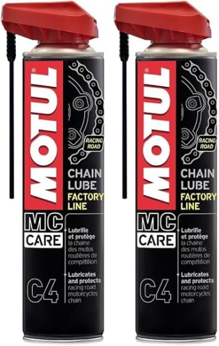 2 lubrifiants Chaîne Moto Motul Route Compétition C4 Factory Line 400 ml à 14€