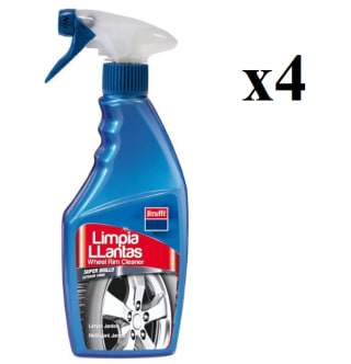 4 x Krafft Limpia llantas Coche, Limpiador de Llantas Brillo Extremo 500ml por 21.57€