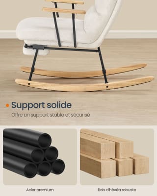 SONGMICS HOME Fauteuil à bascule réglable sur 4 niveaux pour 124,99€ chez Songmics