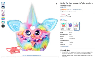 Furby Tie Dye, interactief pluche dier - Franse versie voor €27,29