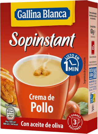 Gallina Blanca Sopinstant Crema de Pollo con Picatostes por 1€ en Amazon