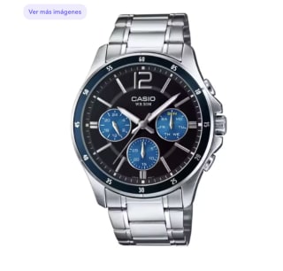 Casio mtp-1374d-2avdf reloj analógico de cuarzo correa acero inoxidable por 38,90€