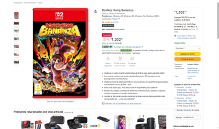 Donkey Kong Bananza 3D por $1,203 | Amazon