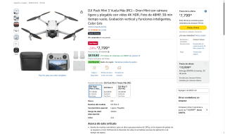 DJI Mini 3 Vuela Más por $7,799 | Oferta Amazon