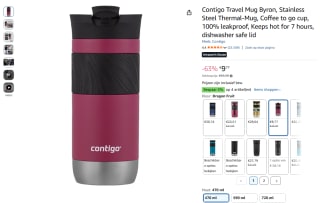 Contigo Travel Mug Byron voor €9,77 bij Amazon